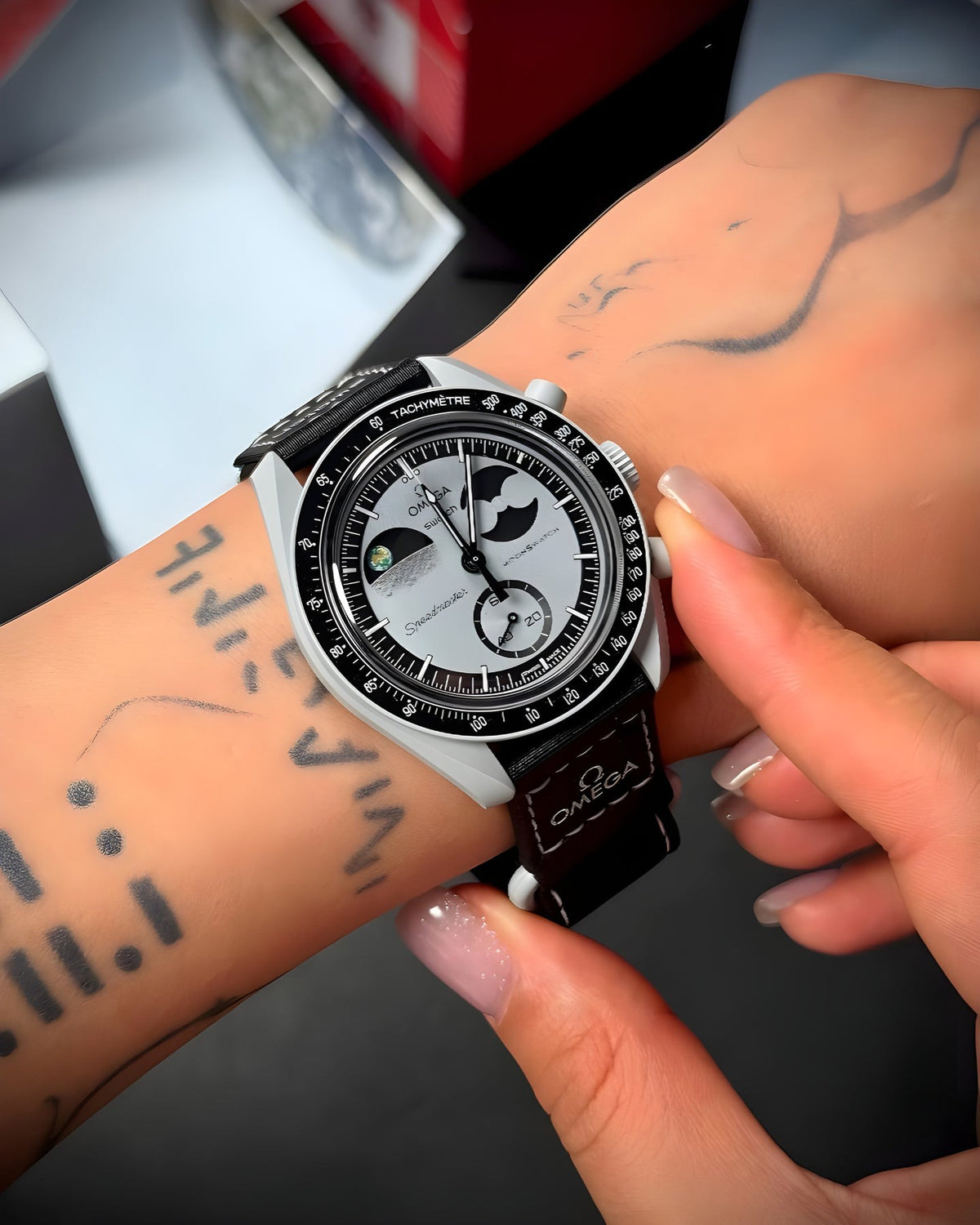 X Swatch Bioceramic Mission To Earthsphase SpeedMaster (All Chronograph Work)