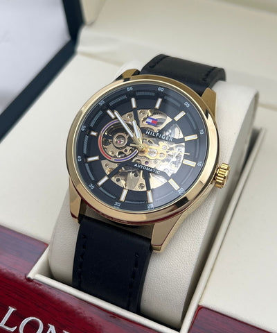Tomm_Y Hil_figar - Automatic Watches with leather Belt